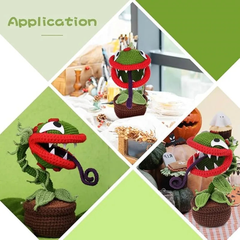 MIUSIE Creative Flower Crochet Kit With Yarn Hand Knitting Christmas Halloween DIY Craft Crochet Material Package With Tutorials