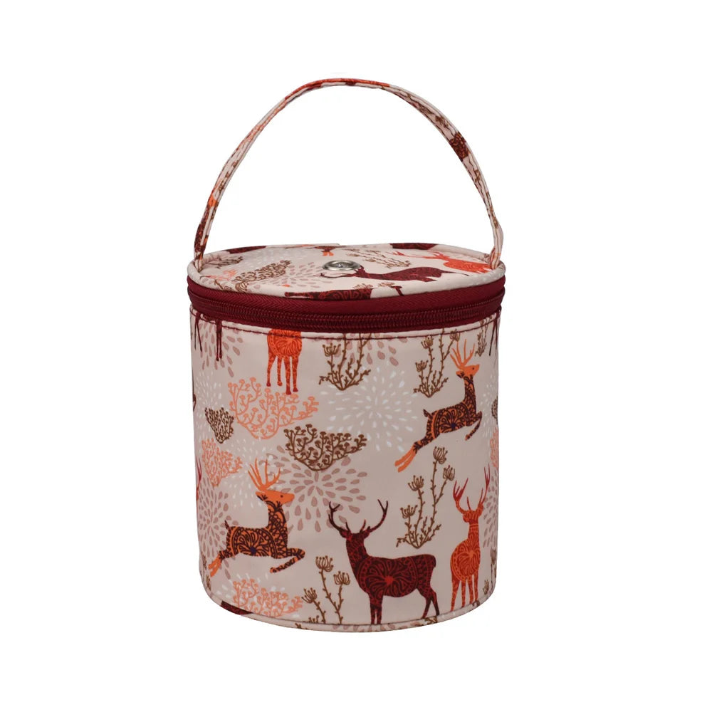 Small Yarn Bag With Holes,Portable Knitted Wool Yarn Storage Case,Crochet Thread Sewing Accessories Perfect for Travel,Beginner