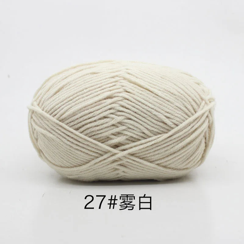 40-50g/Set 4ply Milk Cotton(80%) Knitting Yarn Needlework Dyed Lanas For Crochet Craft Sweater Hat Dolls At Low Price