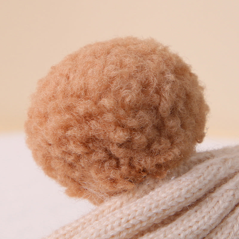 1pc Cute Bear Ear Youngsters Beanie Cap - Cozy Knitted Winter Hat for Youngsters, Boys & Girls | Warm, Soft Crochet Design with Adorable Bear Patch | Stretch Fit 8 Months-4 Years | Hand Washable, Youngsters Hat