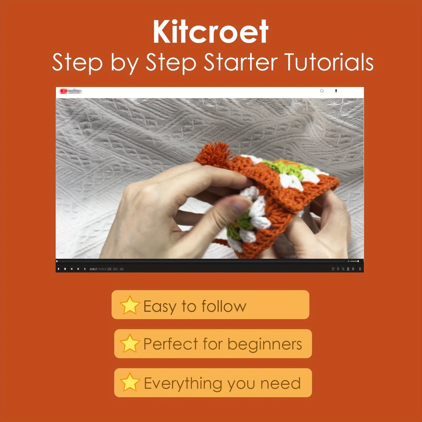 1set New Crochet Material Package Contains English Instruction Manual, Beginner Crochet Yarn Kit For Adults, Knitting Handmade Diy Cartoon Doll For Beginners