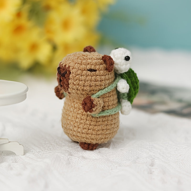 Cute Amigurumi Friends Kit - Handmade DIY Crochet Animal Set with Multicolor Nylon Material, Perfect for All Seasons and Skill Levels - Easy-to-Follow Instructions and High-Quality Craft Supplies Included