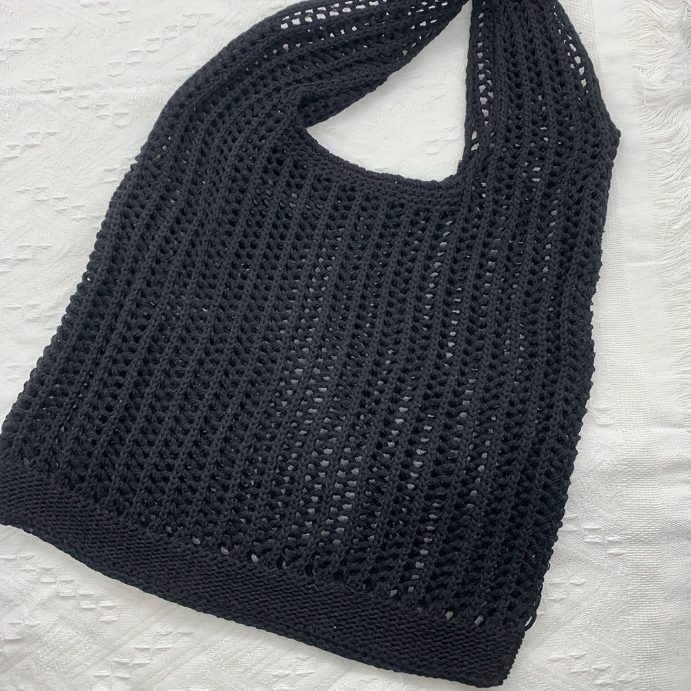 Simple Large Capacity Crochet Hobo Bag, Women's Casual Handbag & Tote Purse,Trendy Hollow Out Shoulder Bag,Perfect for Summer Beach