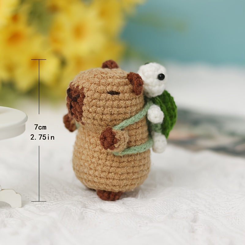 Cute Amigurumi Friends Kit - Handmade DIY Crochet Animal Set with Multicolor Nylon Material, Perfect for All Seasons and Skill Levels - Easy-to-Follow Instructions and High-Quality Craft Supplies Included