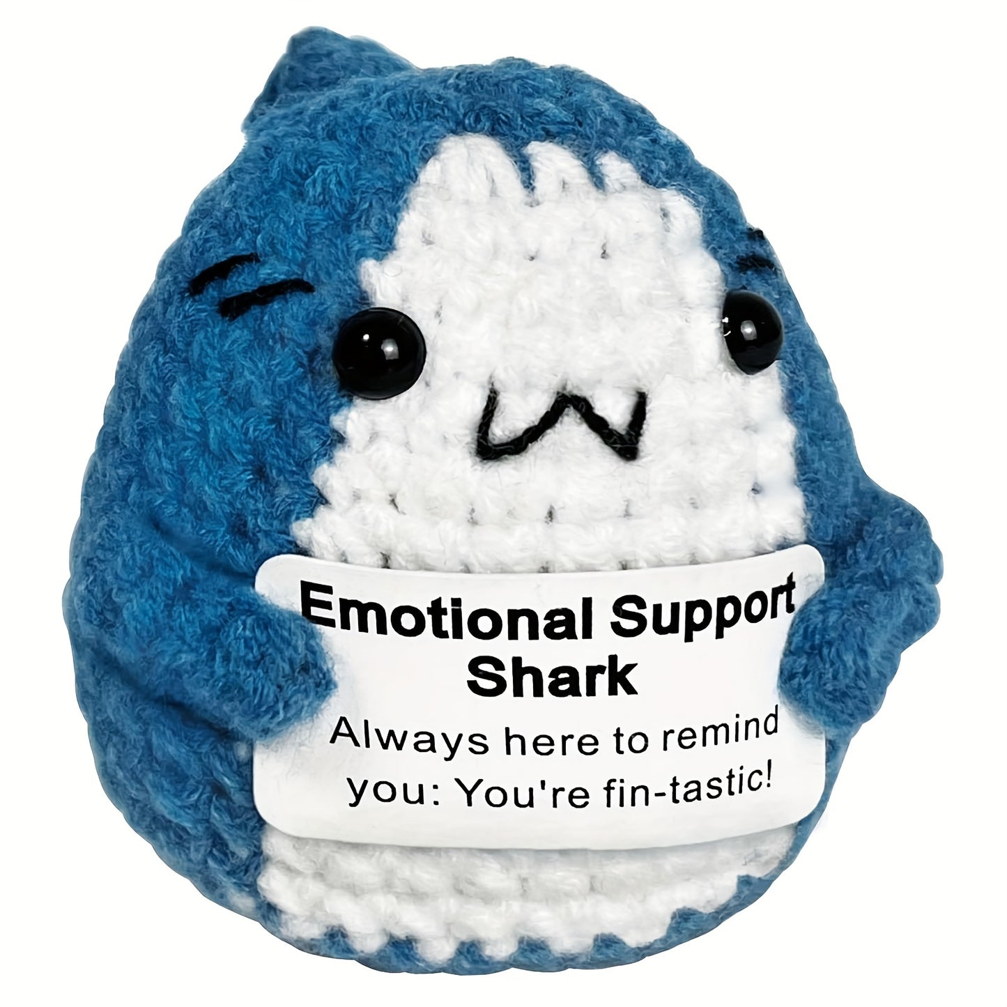 Emotional Support Shark Crochet Amigurumi: Handmade in 30 Minutes, Perfect Birthday Gift for Shark Lovers