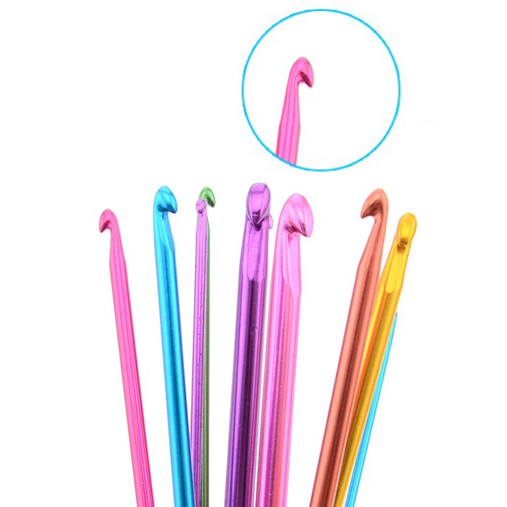 Crochet Hook Set Handle Knitting Needles 2.5mm 3mm 3.5mm 4mm 4.5mm 5mm 5.5mm 6mm 7mm 8mm 9mm 10mm Yarn Sweater Weave Craft Tools