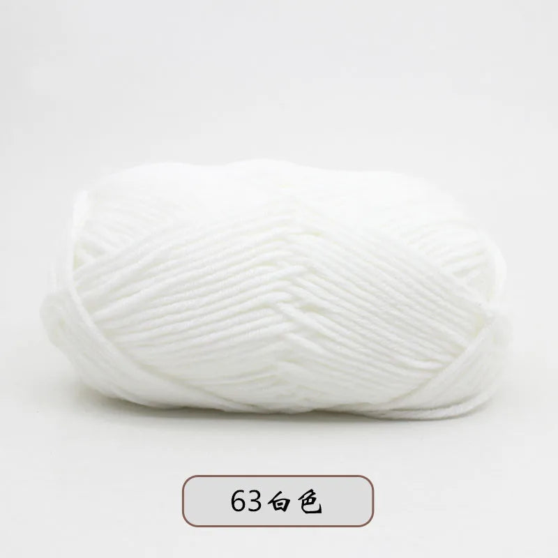 40-50g/Set 4ply Milk Cotton(80%) Knitting Yarn Needlework Dyed Lanas For Crochet Craft Sweater Hat Dolls At Low Price