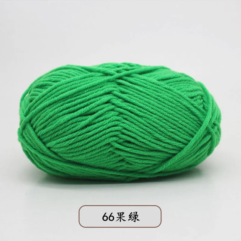 40-50g/Set 4ply Milk Cotton(80%) Knitting Yarn Needlework Dyed Lanas For Crochet Craft Sweater Hat Dolls At Low Price