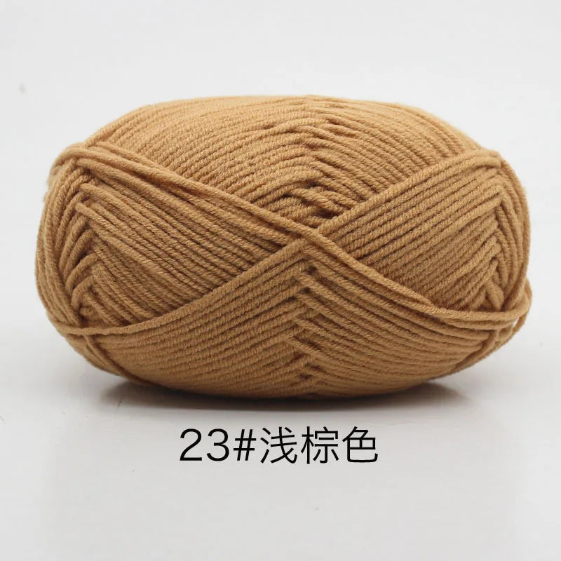 40-50g/Set 4ply Milk Cotton(80%) Knitting Yarn Needlework Dyed Lanas For Crochet Craft Sweater Hat Dolls At Low Price