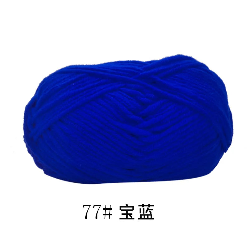 40-50g/Set 4ply Milk Cotton(80%) Knitting Yarn Needlework Dyed Lanas For Crochet Craft Sweater Hat Dolls At Low Price