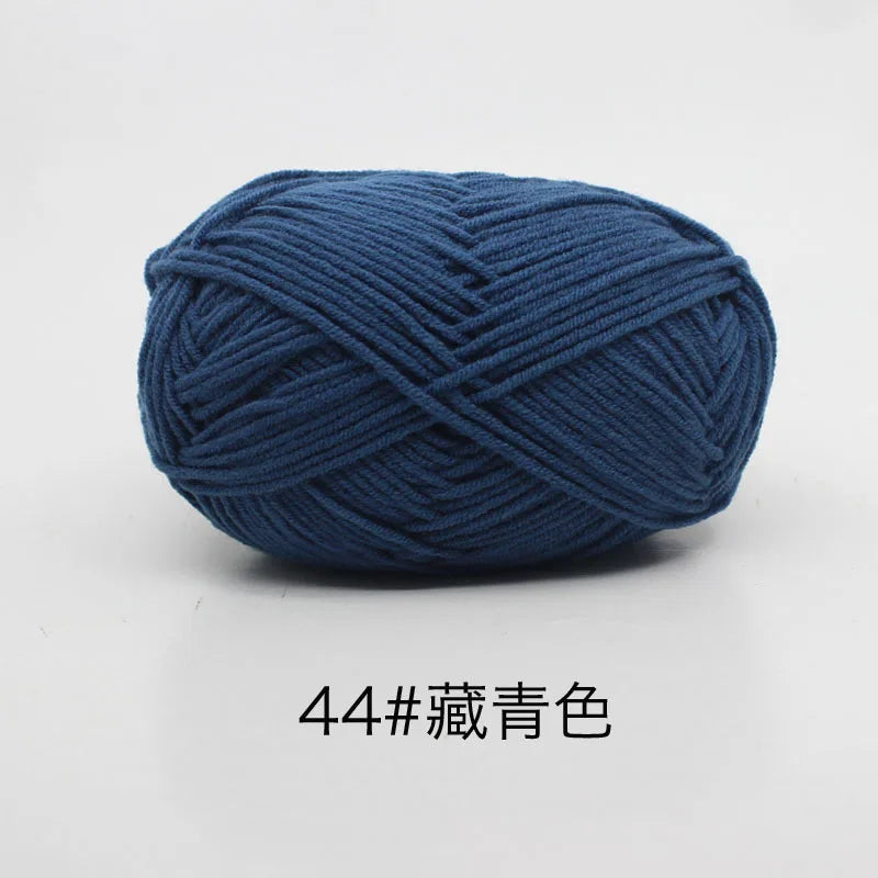 40-50g/Set 4ply Milk Cotton(80%) Knitting Yarn Needlework Dyed Lanas For Crochet Craft Sweater Hat Dolls At Low Price