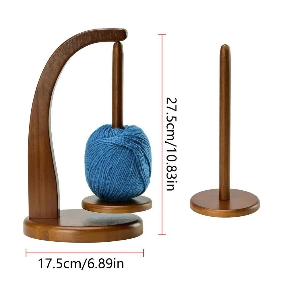 Yarn Holder for Knitting Rotating Magnetic Wooden Yarn Stand Space Saving Yarn Spinner with 320g Bearing Load Lightweight Yarn