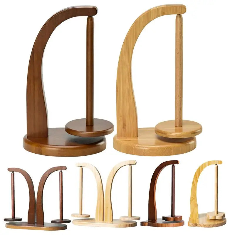 Yarn Holder for Knitting Rotating Magnetic Wooden Yarn Stand Space Saving Yarn Spinner with 320g Bearing Load Lightweight Yarn