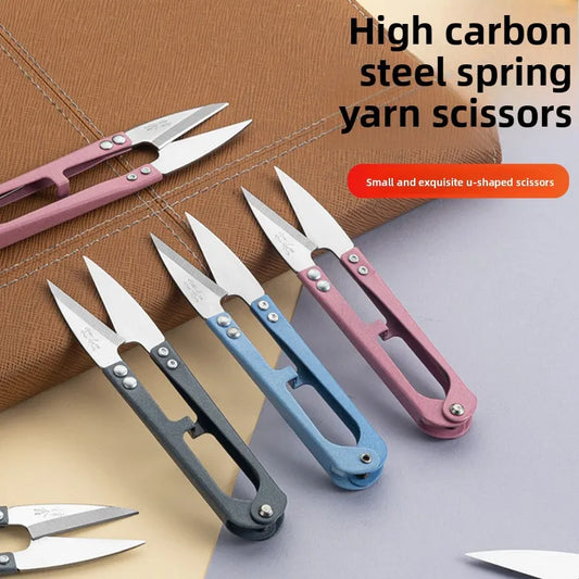 1/12Pcs Multicolor Trimming Sewing Scissors U Shape Clippers Yarn Stainless Steel for Jewelry Craft Making Scissors Tailor Tool