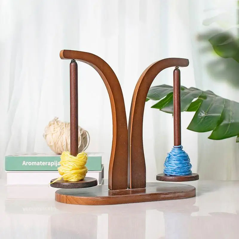 Yarn Holder for Knitting Rotating Magnetic Wooden Yarn Stand Space Saving Yarn Spinner with 320g Bearing Load Lightweight Yarn