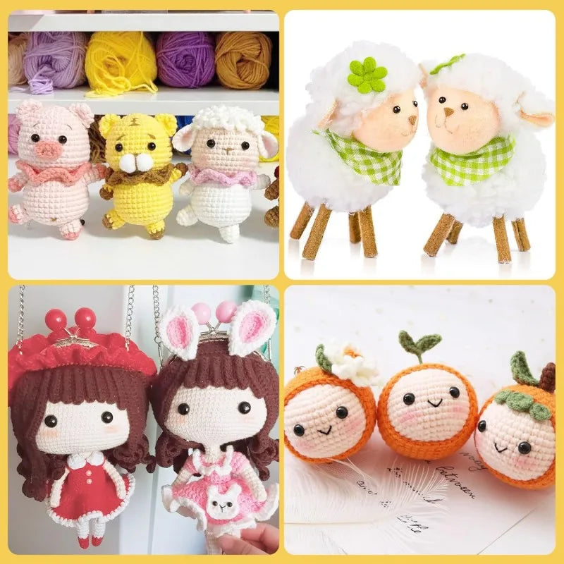 Wholesale 500PCS 5/6/7/8/9/10/12/14/16/18mm Plastic Safety Eyes For Toys Diy Mix Size Crochet Animal Eye Doll toys Accessories