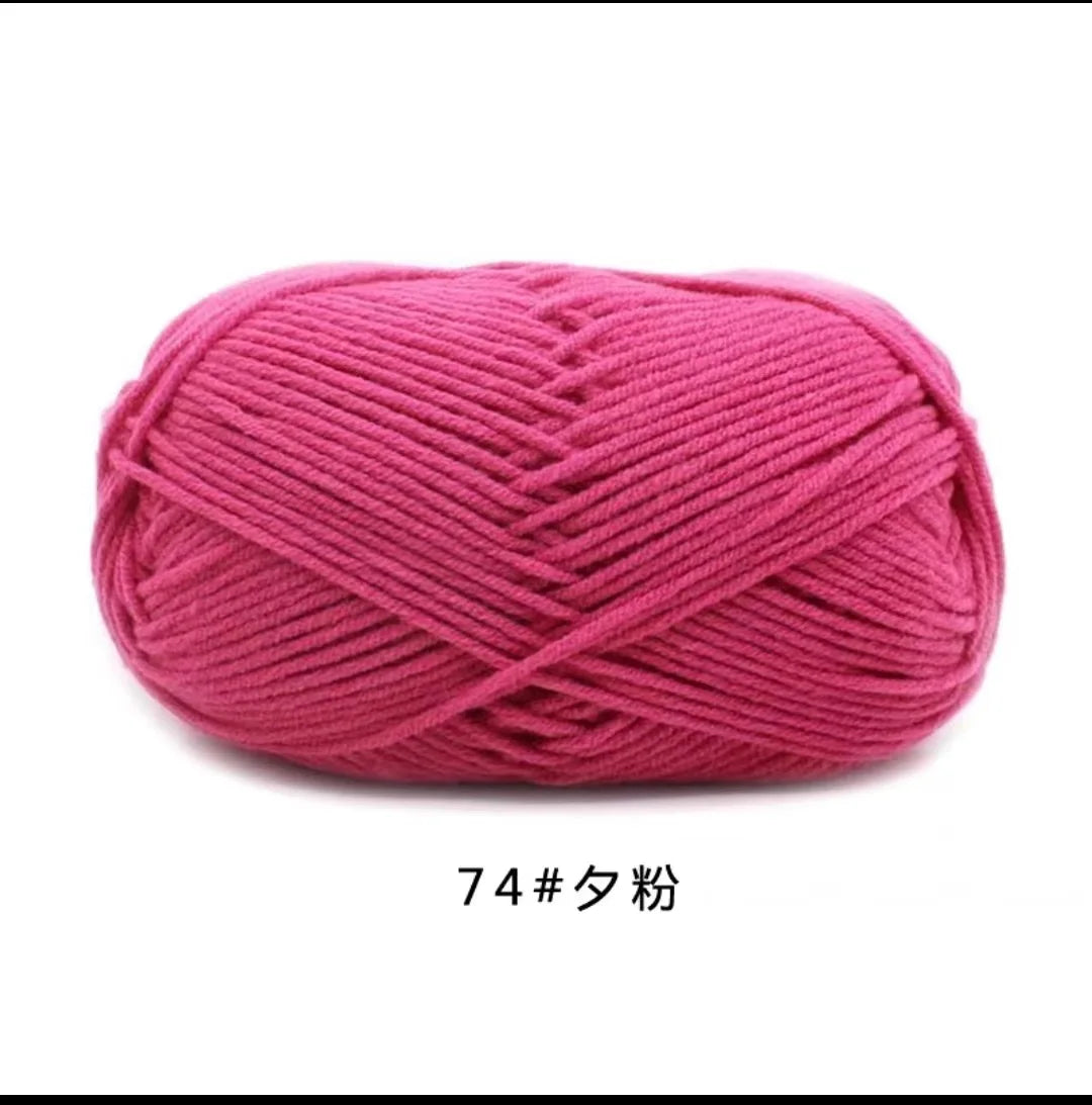 40-50g/Set 4ply Milk Cotton(80%) Knitting Yarn Needlework Dyed Lanas For Crochet Craft Sweater Hat Dolls At Low Price