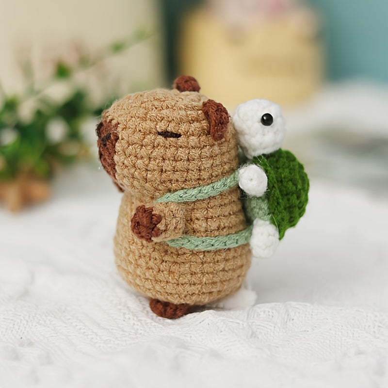 Cute Amigurumi Friends Kit - Handmade DIY Crochet Animal Set with Multicolor Nylon Material, Perfect for All Seasons and Skill Levels - Easy-to-Follow Instructions and High-Quality Craft Supplies Included