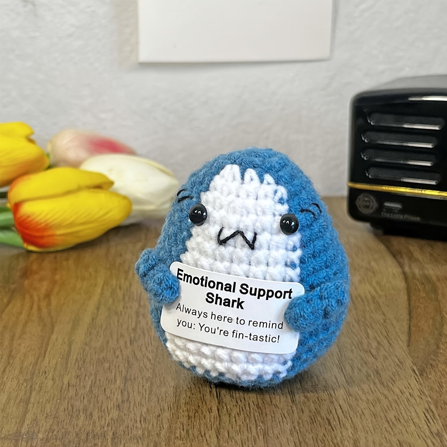 Emotional Support Shark Crochet Amigurumi: Handmade in 30 Minutes, Perfect Birthday Gift for Shark Lovers